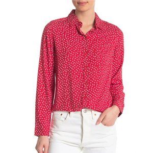 Beach Lunch Lounge Button Front Floral Shirt